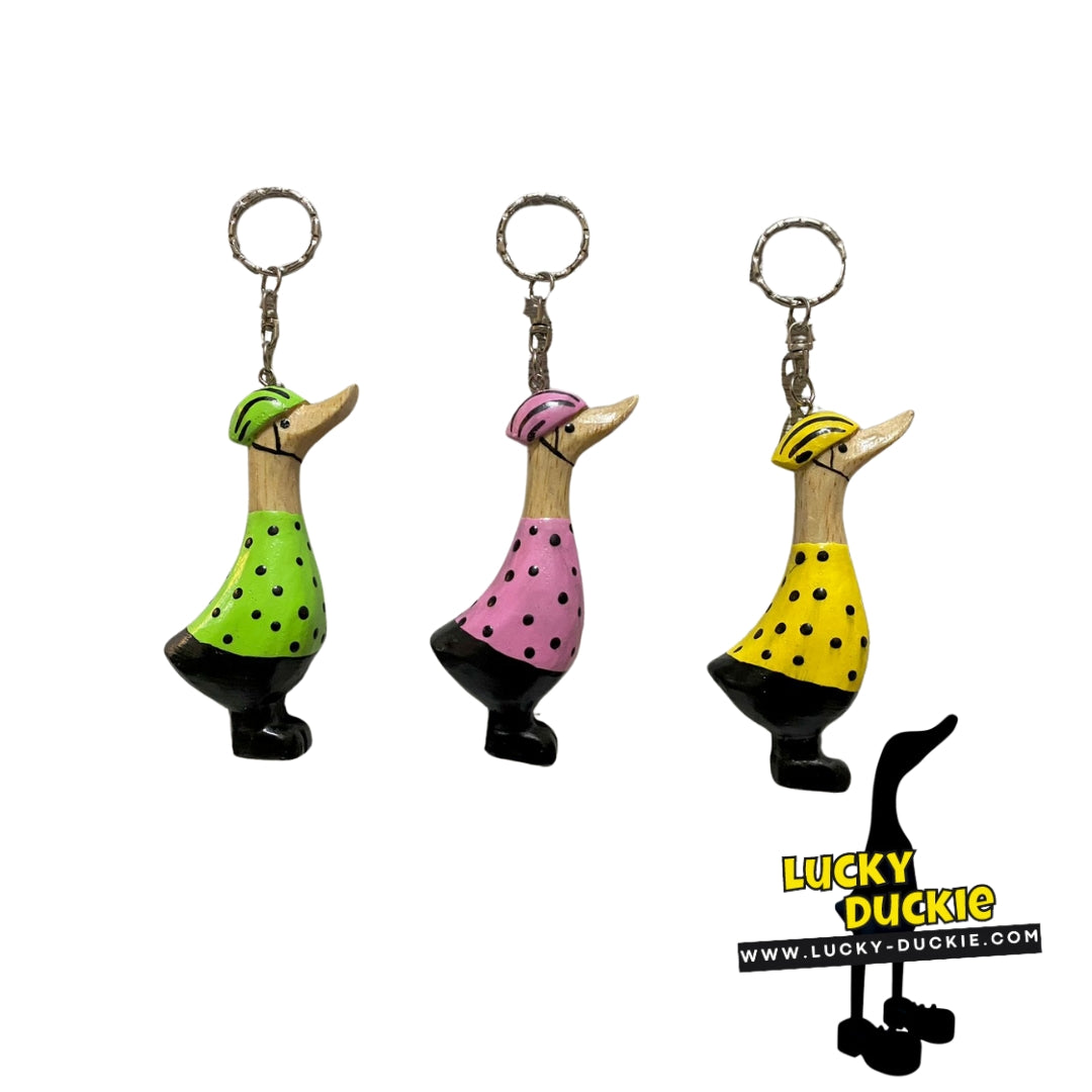 Green Cyclist Key Ring