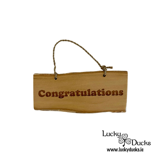 " Congratulations " Duck sign