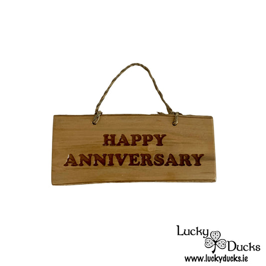 " Happy Anniversary " Duck sign