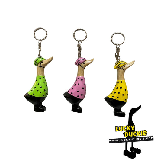 Yellow Cyclist Key Ring
