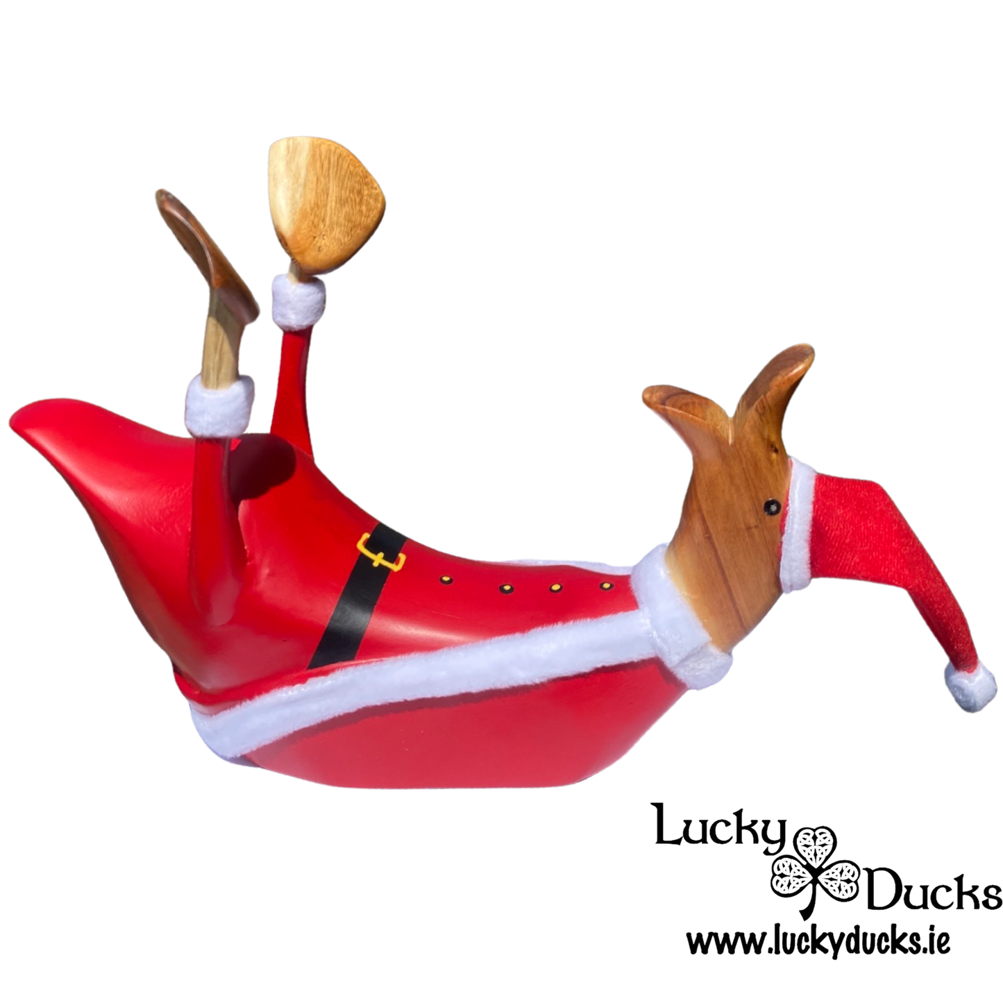 Santa drunk duck