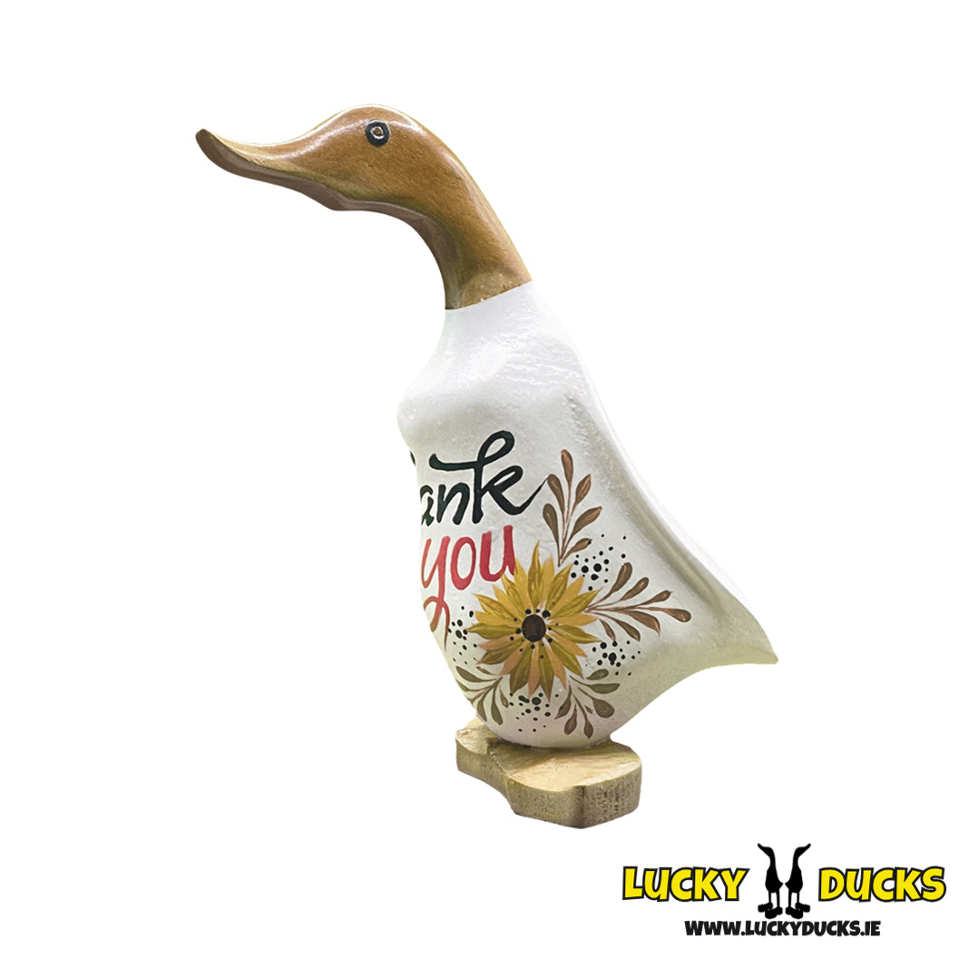 Thank You Duckling White with Flower